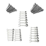 Gearwrench 90-Tooth 12 Point Flex Head / SAE/Metric Stubby Flex Ratcheting Combination SAE Wrench Sets - (5 Options Available) ET17639