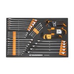  Gearwrench - 59 Piece 6 Point Combination Wrench and Hex Key Set in Foam Storage Tray - GWMSCWS6SAEMM