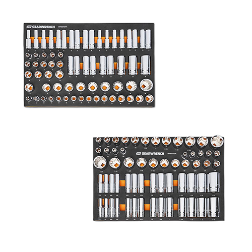  Gearwrench 1/2" Drive Master Socket Sets in Foam Storage Tray (Metric/SAE) - (2 Options Available)