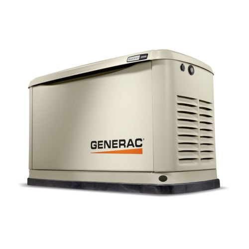 Generac 20/17 KW 3 Phase Air Cooled Standby Generator, Aluminum Enclosure - 7077
