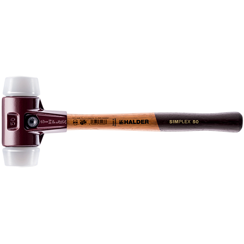 Halder Simplex Mallet with Superplastic Inserts/Cast Iron Housing and Wood Handle - (6 Sizes Available)
