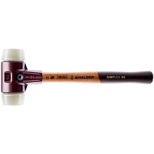 Halder Simplex Mallet with Nylon Inserts/Cast Iron Housing and Wood Handle - (5 Sizes Available)