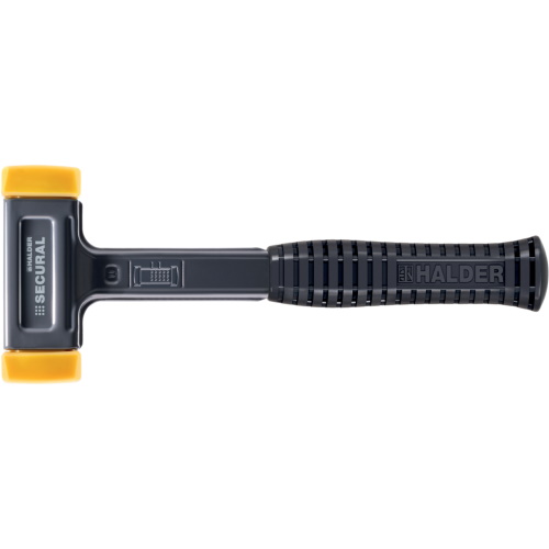 Halder Secural Dead Blow Hammer, Polyurethane Face Inserts, Steel Housing &amp; Rubber Grip - (2 Sizes Available)