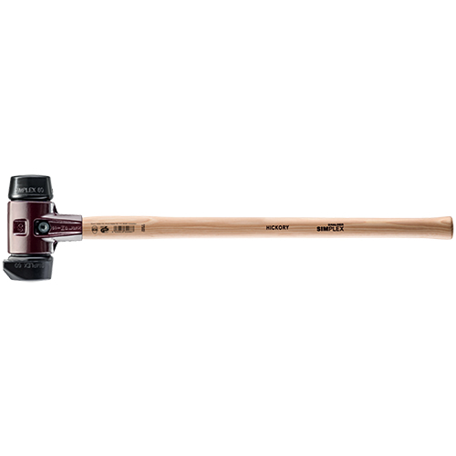  Halder 30.71 in. Simplex LONG HANDLE Mallet with Black Rubber &amp; STAND-UP Black Rubber Inserts/Cast Iron Housing &amp; Hickory Handle - 3022.261