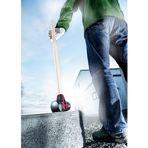 Halder 31.5 in. Simplex Sledgehammer with Black Rubber &amp; STAND-UP Black Rubber Inserts/Cast Iron Housing &amp; Wood Handle - 3022.281