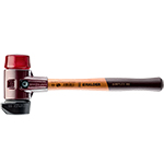 Halder 15.94 in. Simplex Mallet with Red Plastic & STAND-UP Black Rubber Inserts/Cast Iron Housing & Wood Handle - 3026.260 ET15555