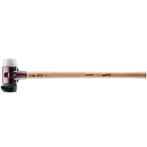 Halder 30.71 in. Simplex LONG HANDLE Mallet with Superplastic &amp; STAND-UP Black Rubber Inserts/Cast Iron Housing &amp; Hickory Handle - 3027.261