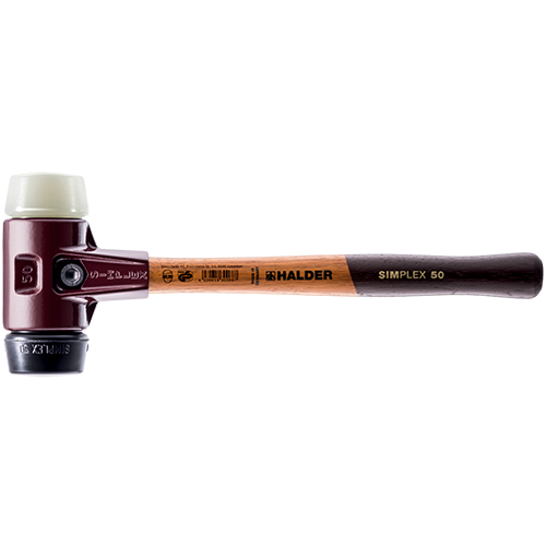  Halder Simplex Mallet with Black Rubber &amp; Nylon Inserts/Cast Iron Housing &amp; Wood Handle - (6 Sizes Available)