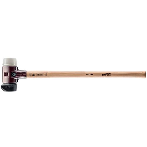  Halder 30.71 in. Simplex LONG HANDLE Mallet with Nylon &amp; STAND-UP Black Rubber Inserts/Cast Iron Housing &amp; Hickory Handle - 3028.261