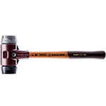 Halder Simplex Mallet with Black Rubber & Aluminum Inserts/Cast Iron Housing & Wood Handle - (5 Sizes Available) ET15581