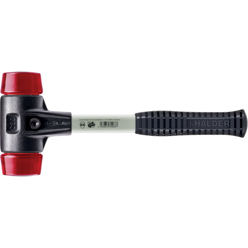 Halder Simplex Mallet w/Red Acetate Plastic Insert / Heavy Duty Reinforced Housing &amp; Fiberglass Handle - (4 Sizes Available) 