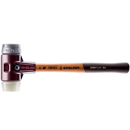  Halder Simplex Mallet with Nylon &amp; Aluminum Inserts/Cast Iron Housing &amp; Wood Handle - (5 Sizes Available)