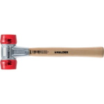 Halder Baseplex Mallet w/Red Plastic Face Insert / Zinc Die Cast Housing & Wood Handle - (4 Sizes Available) ET15612