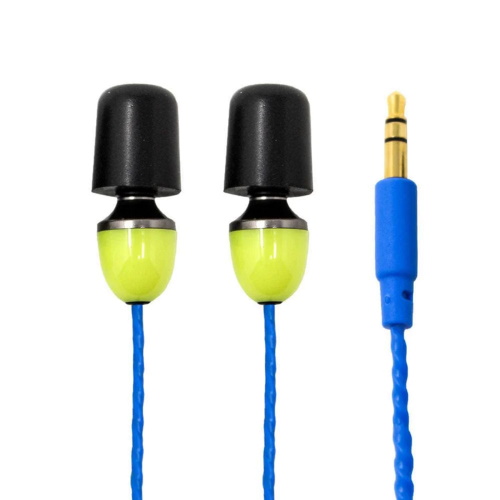 ISOTunes Wired Listen Only Earbuds, Blue/Yellow - IT-10