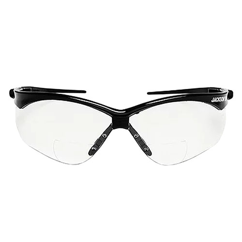 Photograph of Jackson SG Safety Glasses with Black Frame and Hardcoat Anti-Scratch Clear Lens - 50000