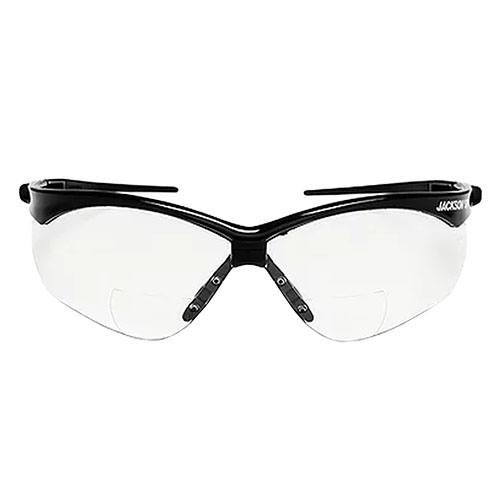 Photograph of Jackson SG Safety Glasses with Black Frame and Hardcoat Anti-Scratch Clear Lens - 50000