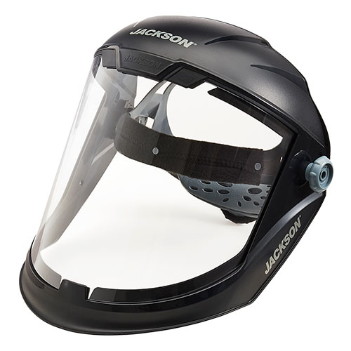  Jackson Safety MAXVIEW Premium Face Shield with 370 Speed Dial Ratcheting Head Gear Suspension - 14200