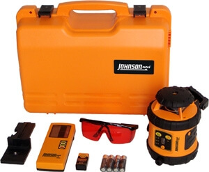 Johnson Level Self-Leveling Rotary Laser Level Kit 40-6516