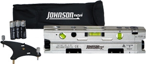 Johnson Level Three Beam Magnetic Torpedo Laser Level with Base 40-6184