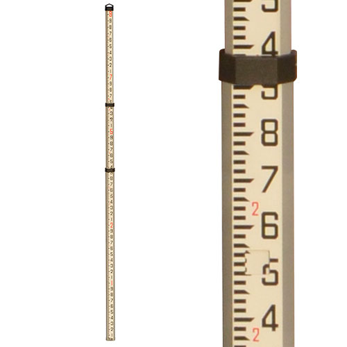 Johnson Level 8-Foot Dual-Scale Aluminum Grade Rod 40-6862 ES2626