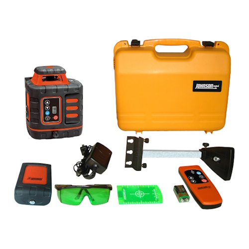 Johnson Level Self-Leveling Rotary Laser Level with GreenBrite Technology 40-6543 ES2812