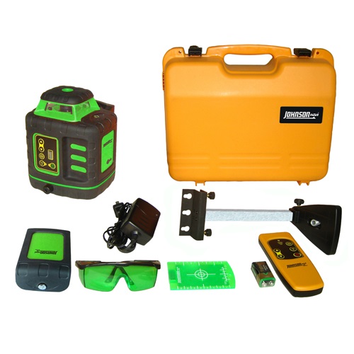 Johnson Level Self-Leveling Rotary Laser Level with GreenBrite Technology 40-6543 ES2812