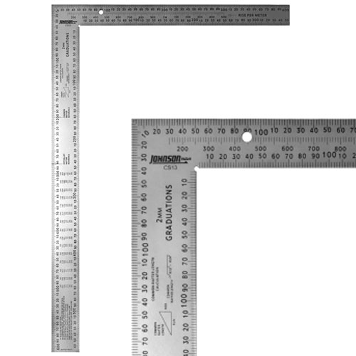 Johnson Level CS13 400mm x 600mm Metric Steel Framing Square