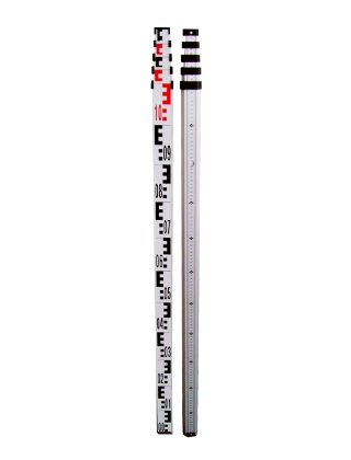 Johnson Level 5-Meter Dual-Scale Metric Aluminum Grade Rod - 40-6327 ES5075