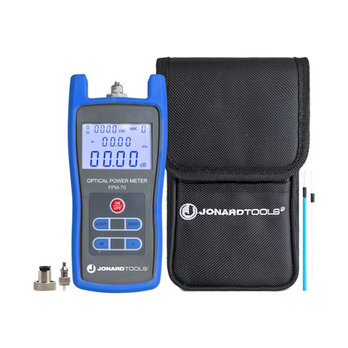 Jonard Tools - Fiber Optic Power Meter (-70 to +6 dBm) with FC/SC/LC Adapters - FPM-70