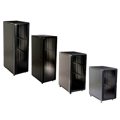  Kendall Howard 3101 Glass/Solid Door Series Linier Full Size Server Cabinets - (4 Sizes Available)