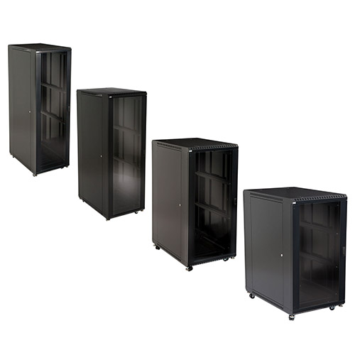  Kendall Howard 3103 Glass Door Series Linier Full Size Server Cabinets - (4 Sizes Available)