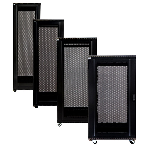  Kendall Howard 3104 Solid/Convex Door Series Linier Full Size Server Cabinets - (4 Sizes Available)