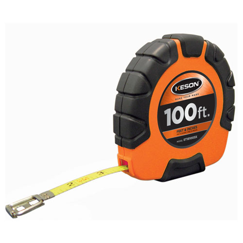 Keson ST3X Series 100&#39; Steel Blade Measuring Tape with Speed Rewind (2 Models Available)