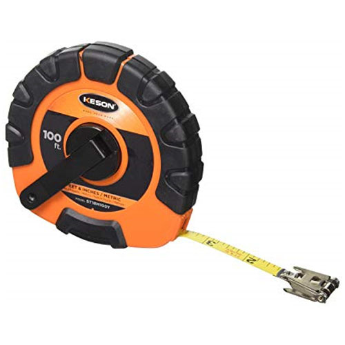  Keson STY Series 100&#39;/30m Blade Measuring Tape with Speed Rewind - ST18M100Y