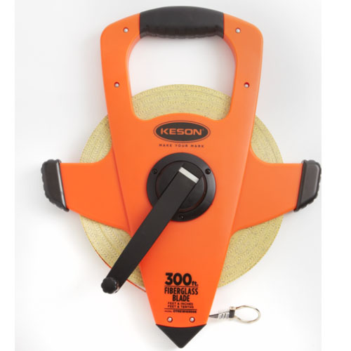  Keson OTRS Series 300&#39; Fiberglass Blade Measuring Tape with Speed Rewind (2 Models Available)