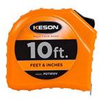Keson Toggle Series 10 ft Short Tape Measure - Feet, Inches, 8ths, 16ths - PGT1810V ET10255