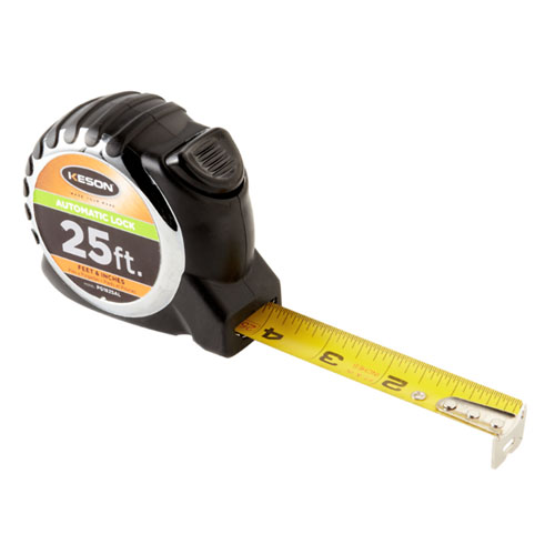 Keson 25 ft Autolock Short Tape - Feet, Inches, 8ths, 16ths - PG1825AL