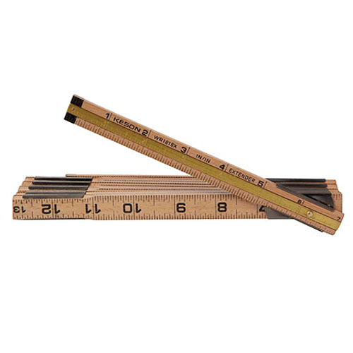 Keson Wood Ruler with Brass Extender - WR1818X