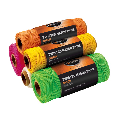  Keson 1090 ft Twisted Mason Twine - Case of 12 - (5 Colors Available)