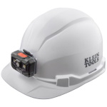 Klein Tools - Hard Hat, Non-Vented, Cap Style with Rechargeable Headlamp, White (60107RL) ET13685