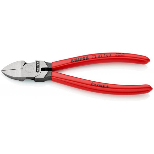 Knipex 6 1/4&#39;&#39; Flush Cutting Diagonal Pliers for Plastics (72 01 160)