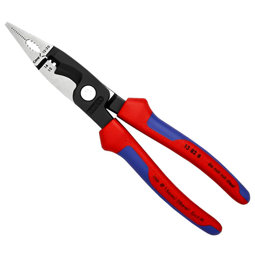  Knipex 8&quot; 6-in-1 Electrical Installation Pliers - 12 and 14 AWG (13 82 8)