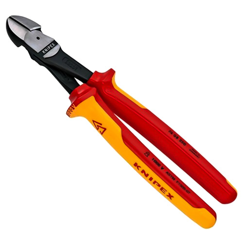  Knipex 10&quot; High Leverage Diagonal Cutters - 1000V Insulated (74 08 250 US)