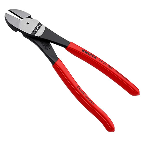 Knipex 8&quot; High Leverage Diagonal Cutters with 12&#176; Angled Head (74 21 200)
