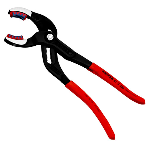 Knipex 10&quot; Pipe Gripping Pliers with Replaceable Plastic Jaws (81 11 250)