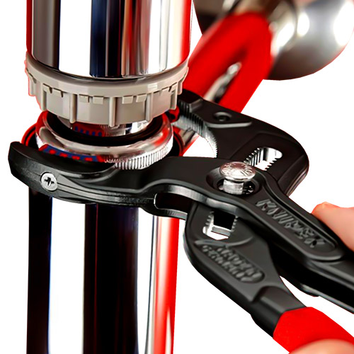 Knipex 10" Pipe Gripping Pliers with Replaceable Plastic Jaws (81 11