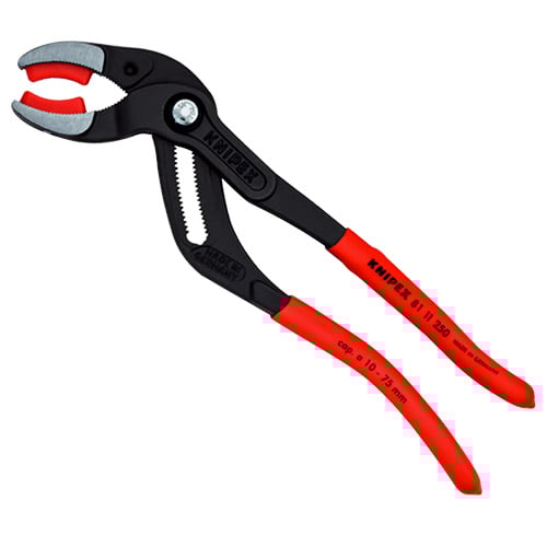 Knipex 10" Pipe Gripping Pliers with Replaceable Plastic Jaws (81 11