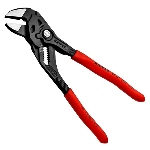 Knipex 7 1/4&quot; Pliers Wrench with Non-Slip Plastic Grip (86 01 180) 
