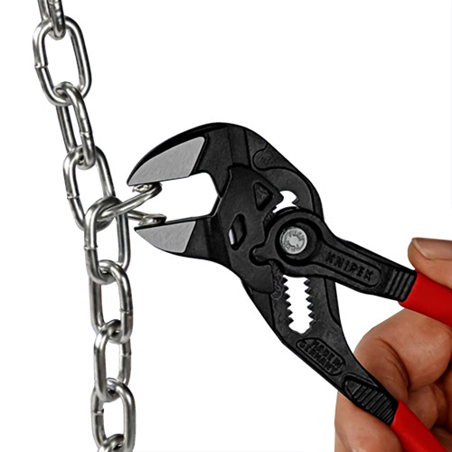 Knipex 7 1/4" Pliers Wrench with Non-Slip Plastic Grip (86 01 180) 