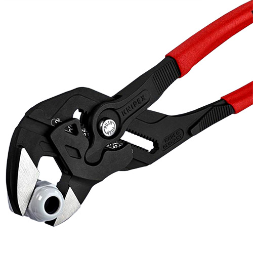 Knipex 12" Pliers Wrench with Non-Slip Plastic Grip (86 01 300)